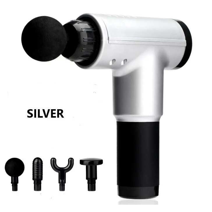 

READY STOCK MUSCLE MASSAGE GUN WITH 6 SPEED GEAR (COLOUR BLACK/BLUE/RED/SILVER)