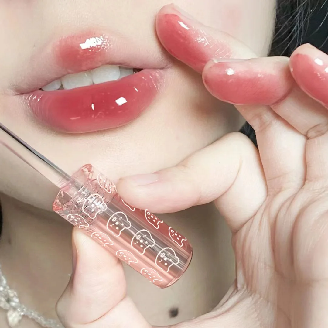

Lipgloss Moisturize Lip Gloss Lip Glaze Transparent Glass Lip Oil Waterproof Liquid Lipstick Nude Brown Clear Tint Makeup