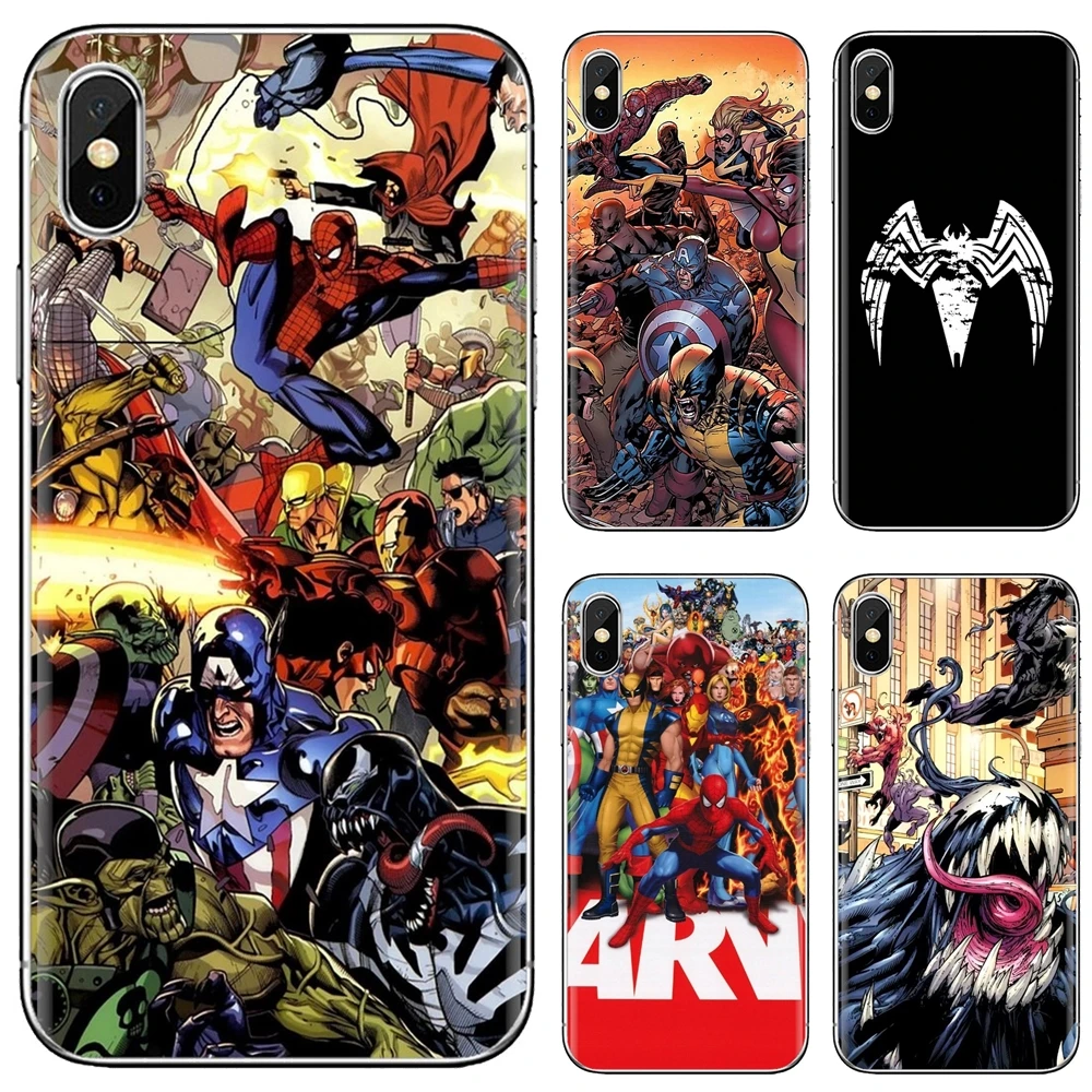 Мягкий чехол для Huawei Honor 8A 7A 7C 8X 9 9X 10 10i 20 Lite Pro Y5 Y6 Y7 Y9 2018 2019 дешевый Веном Marvel злодей