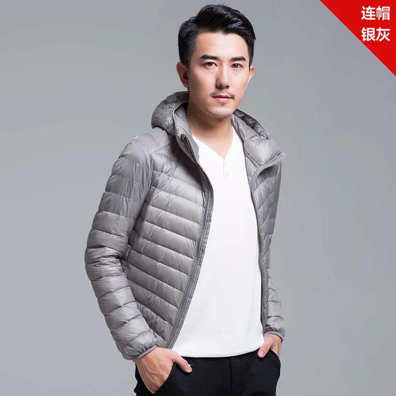 Men's All-Season Coat Ultra Lightweight Packable Down Jacket Wind-Resistant Breathable Coat Men Hoodies Jackets Outwear 2022 New