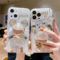 disney mickey minnie mouse cartoon phone cases for iphone 13 12 11 pro max xr xs max 8 x 7 couple luxury anti drop soft cover