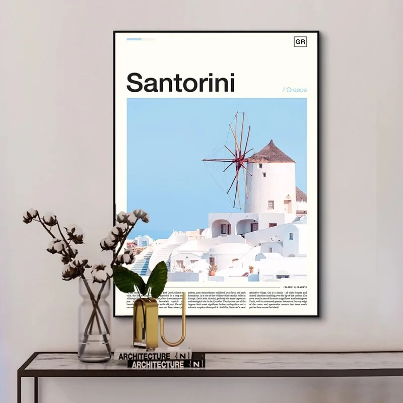 Европейский Пейзажный Постер-амстердам Барселона Калабрия Дубровник Марсель