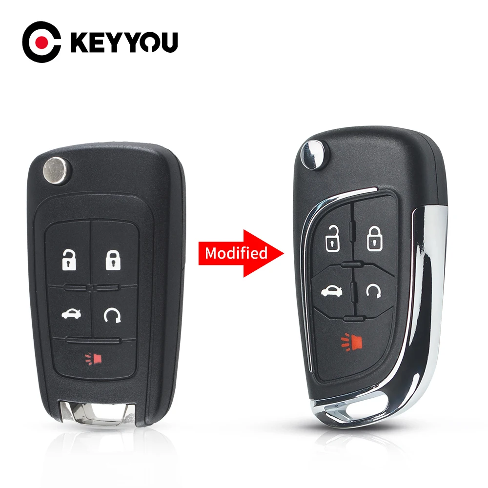 

KEYYOU For Chevrolet Cruze for OPEL Insignia Astra Zafira Mokka Agila Corsa Meriva Signum Tigra Mando Modified Car Key Case