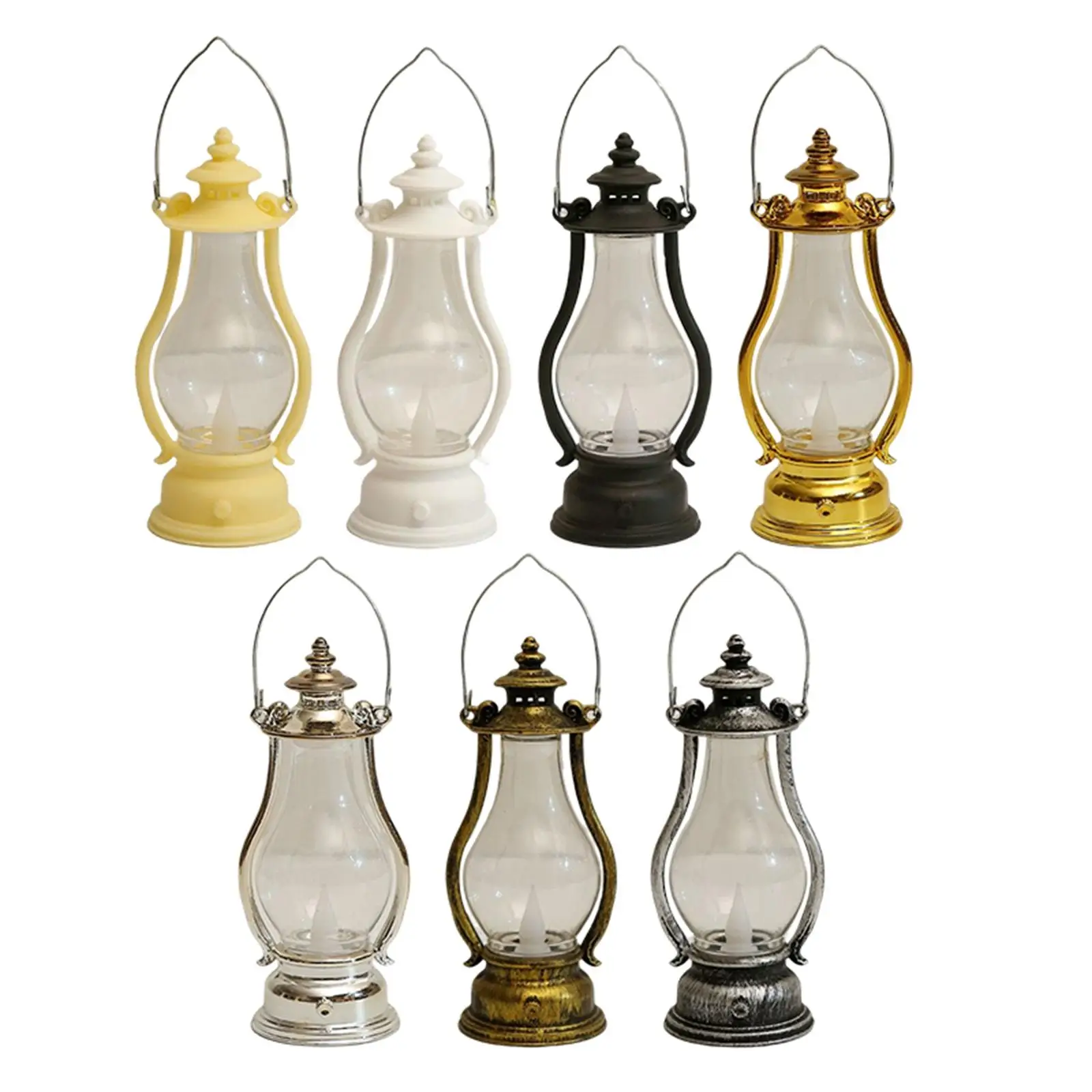 

Old Fashioned Retro Flameless Lantern Hanging for Hiking Garden Desk Table