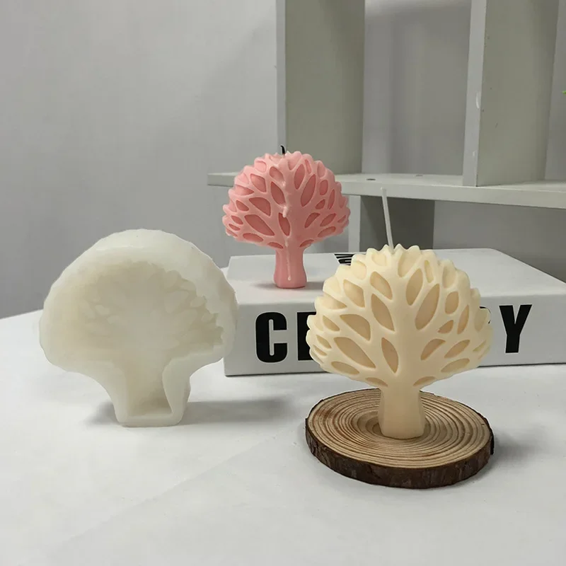 3D Абстрактная силиконовая форма для свечей в виде дерева домашний декор формы