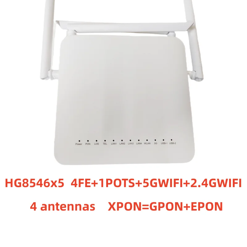 ONU HG8546x5 ethernet порт XPON Терминал FTTH 4FE + 1 кастрюля + 5GWIFI EPON GPON ONT Modo Roteador Lan порт ONU HG8546M ethernet порт