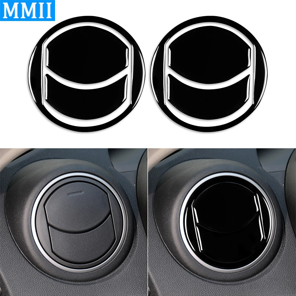 For Mazda 3 Axela 10-13 Mazdaspeed 3 Piano Black Both Side Air Conditioning Outlet Plastic Plate Trim Cover Car Interior Sticker