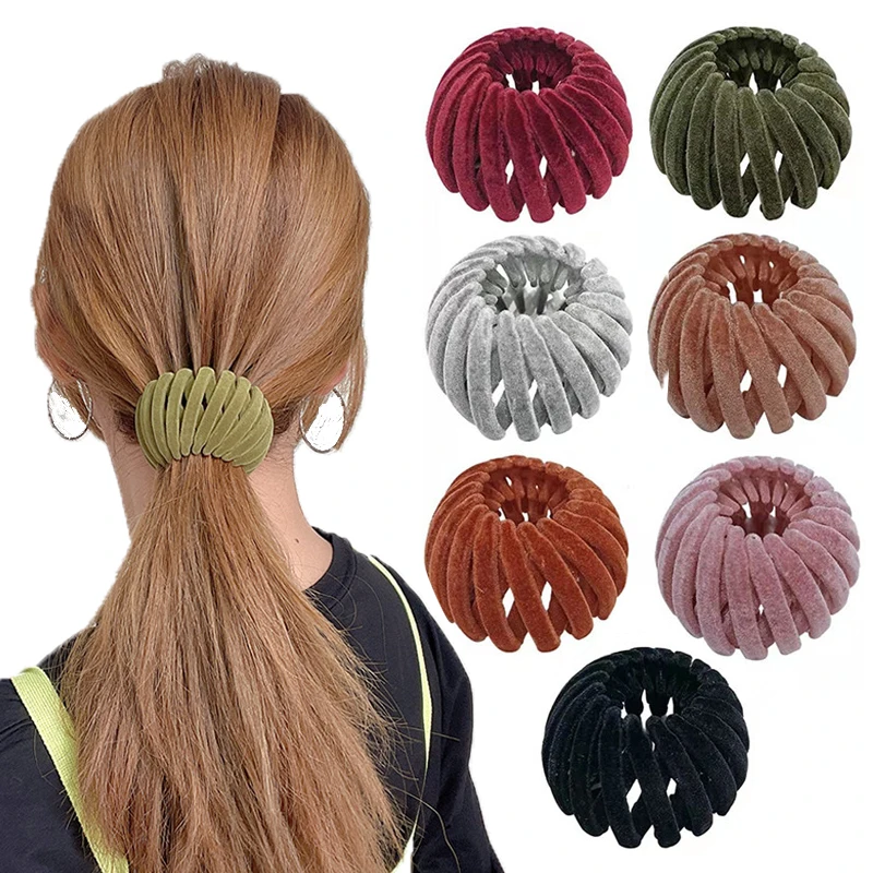 

Women Bun Bird Nest Hair Claw Horsetail Buckle Girls Simple Ponytail Holder Hair Clip Fashion Korean Hairpins Hair Accessories