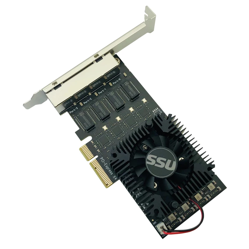 НОВЫЙ адаптер сетевой карты 2 5 Гбит/с ГБ Ethernet 4-портовый RJ45 PCIE PCI Express X4 2500 Мбит/с
