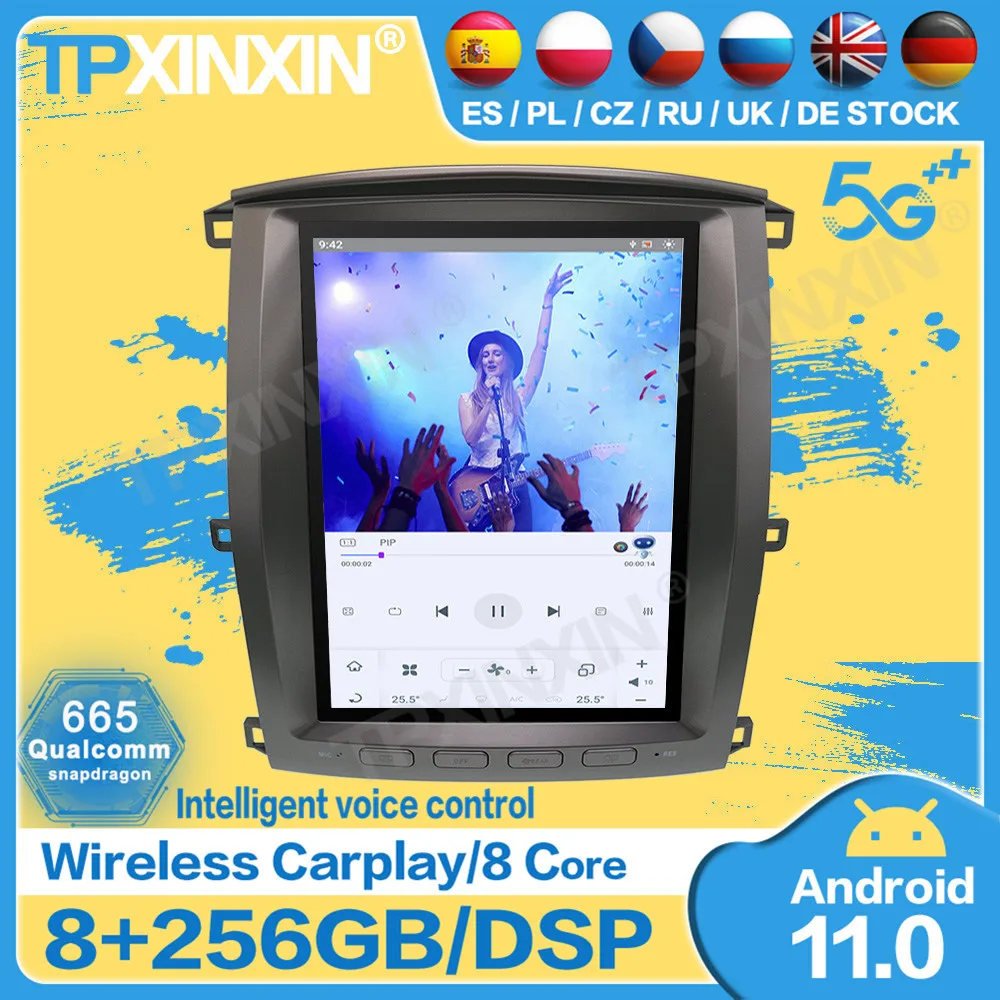 

Tesla Radio Recorder Bluetooth Android For Land Cruiser LC100 2002 2003 2004 2005 2006 2007 GPS Player Autoradio Audio Head Unit