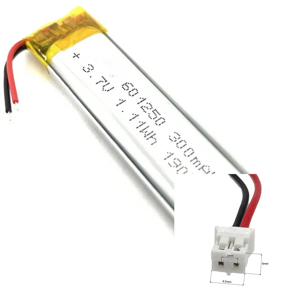 Аккумуляторная 3 7 В 300 мАч 601250 Полимерный ионный аккумулятор для ПЛАНШЕТНЫХ УМНЫХ