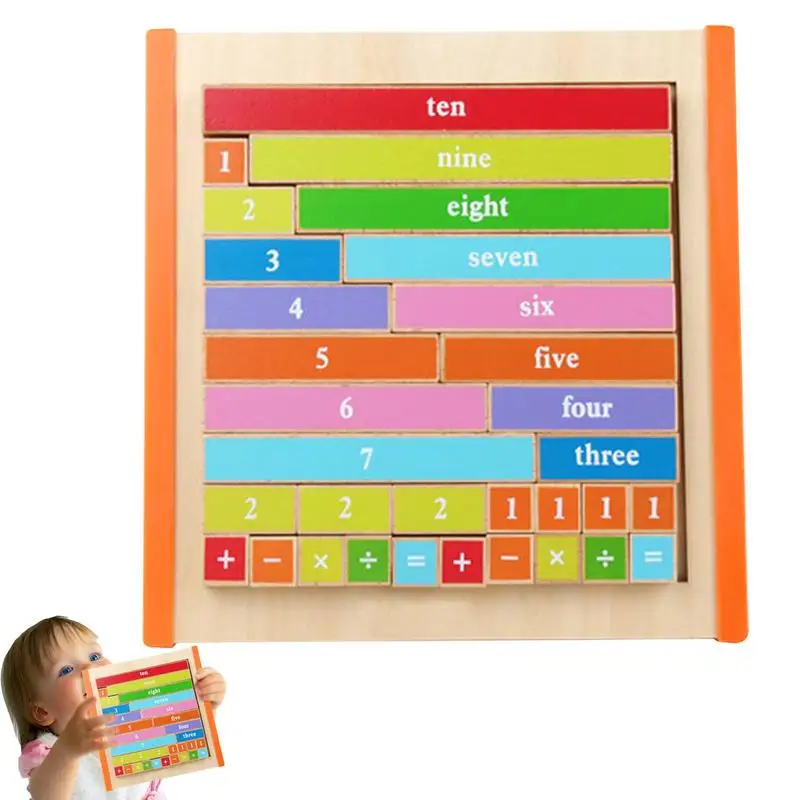 

Wooden Abacus For Kids Abacus Study Blocks For Kids Wooden Educational Counting Toy With Multi-Color Beads And Wooden Blocks