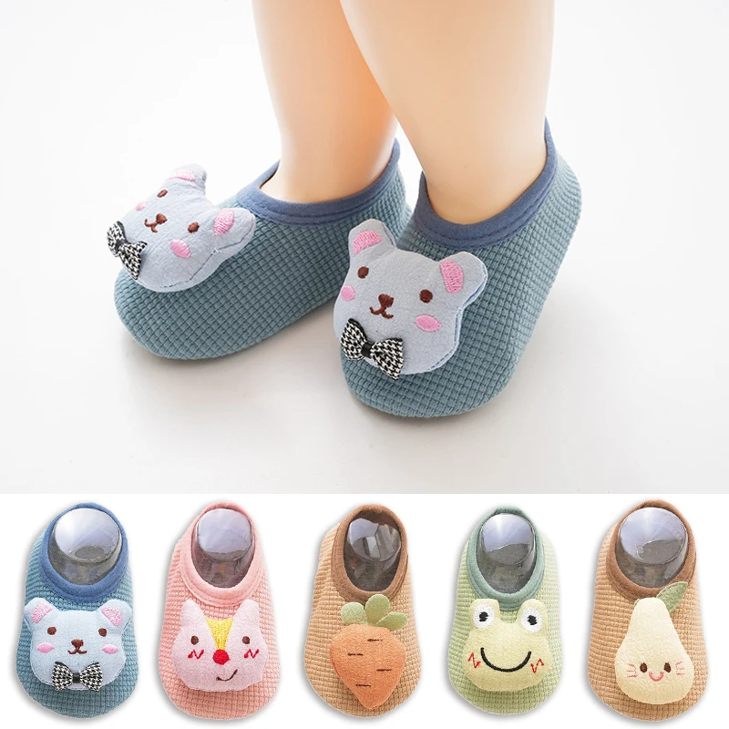 

Cute Frog Baby Floor Sock Shoes for 0-4Year Kids Newborn Infants Toddler Soft Sole First Walkers Anti-skip Children Home Shoes