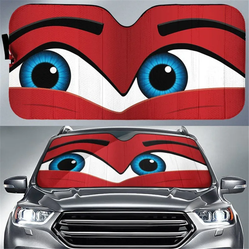 

Colorful Eyes Printed Car Windshield Covers Anti UV Protector Cars Screen Sun Visor for Car Front Window Sunshade Cover Car