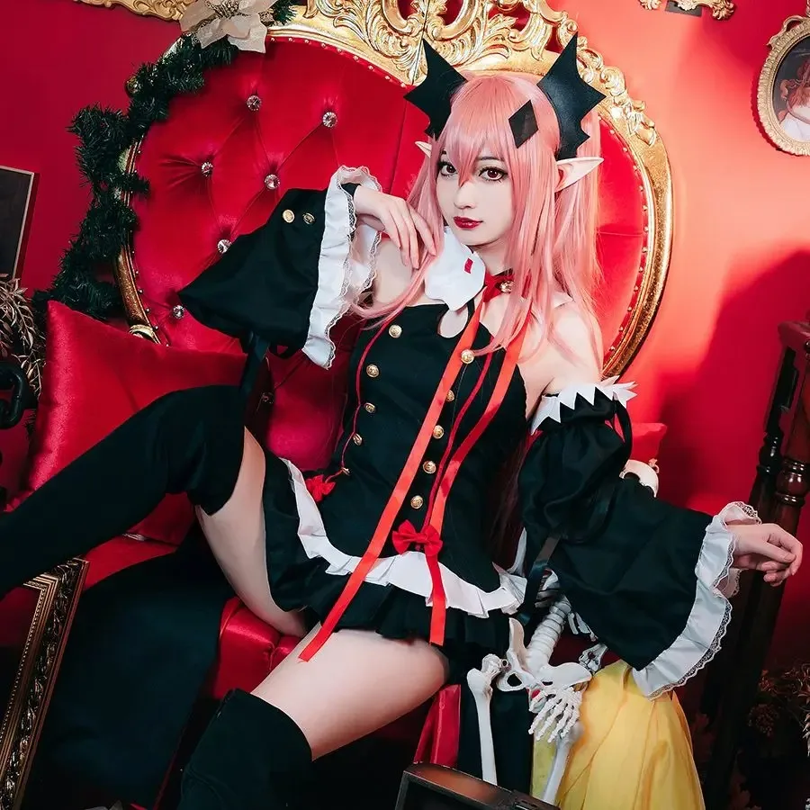 Фото Костюм для косплея Крул Тепес из аниме «Серафим» (Owari no Seraph), платье вампирши-ведьмы в стиле Лолиты, наряд для Хэллоуина и карнавала №4