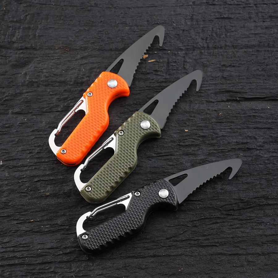 Express Package Knife Gift Keychain Serrated Hook Knife Carr