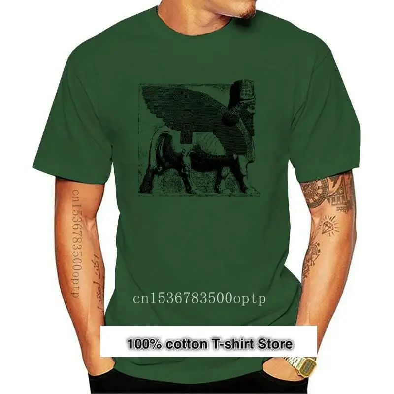 

Camiseta de cabeza humana de León, Lamassu, Sumerian, persa