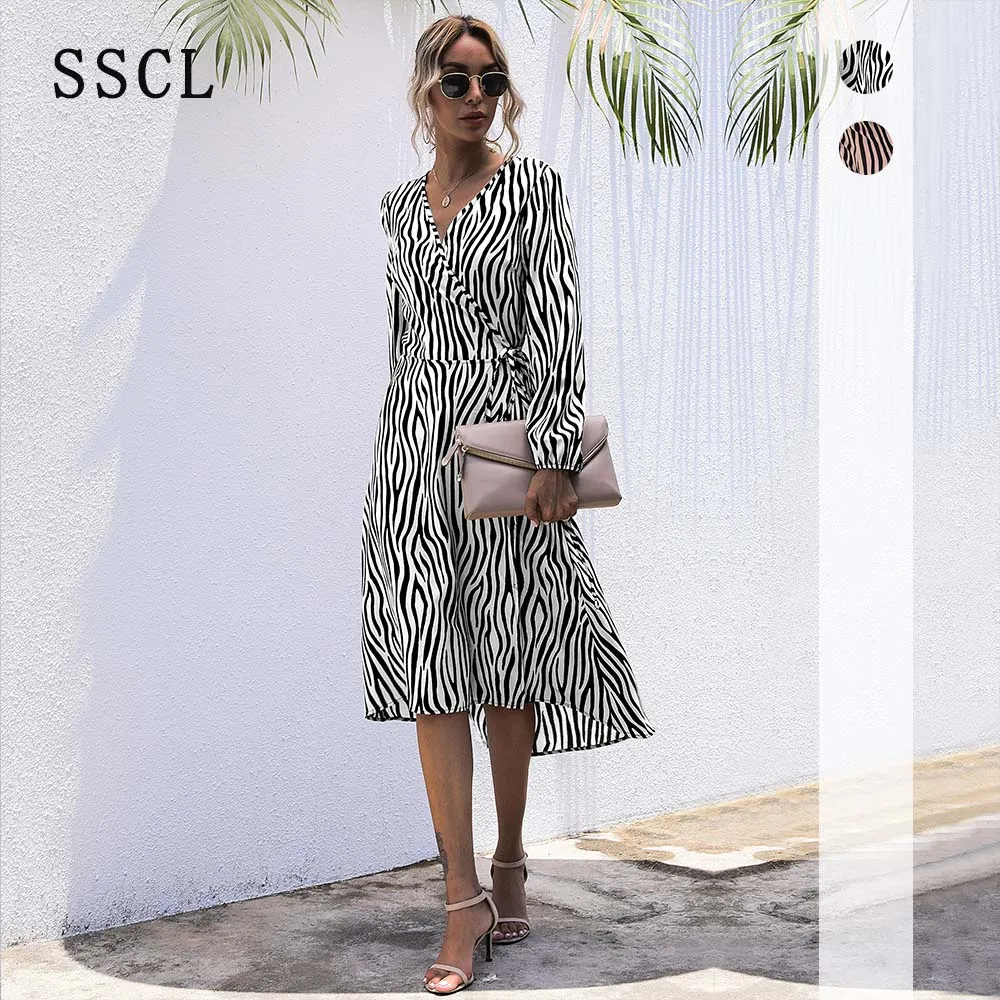 

Платье женское Бандажное с длинным рукавом и V-образным вырезом