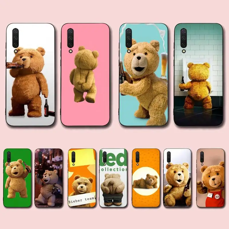 

T-Teddy Bear Phone Case For Xiaomi Mi 5X 8 9 10 11 12 lite pro 10T PocoX3pro PocoM3 Note 10 pro lite