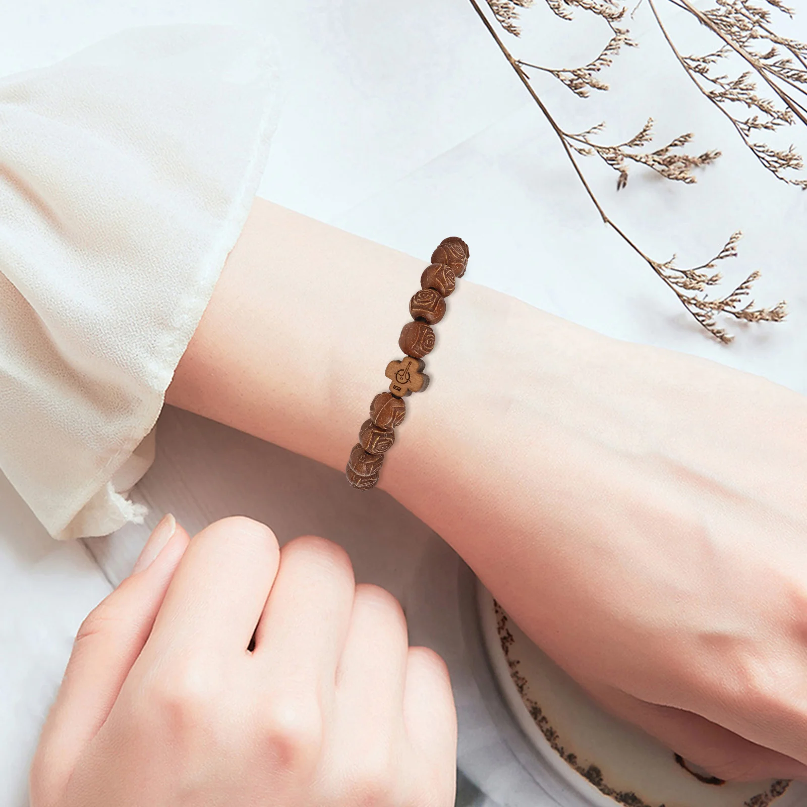 Браслет-четки с крестом ювелирные изделия мужские ожерелья браслеты для женщин