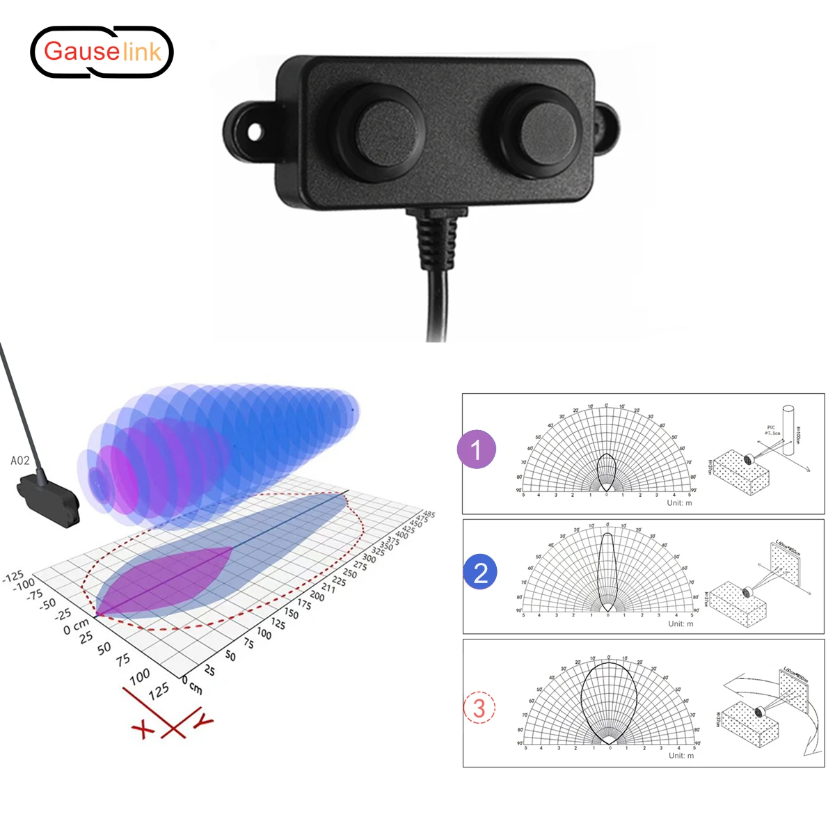 Ультразвуковой сенсорный модуль A02 зонд для измерения уровня воды на расстоянии
