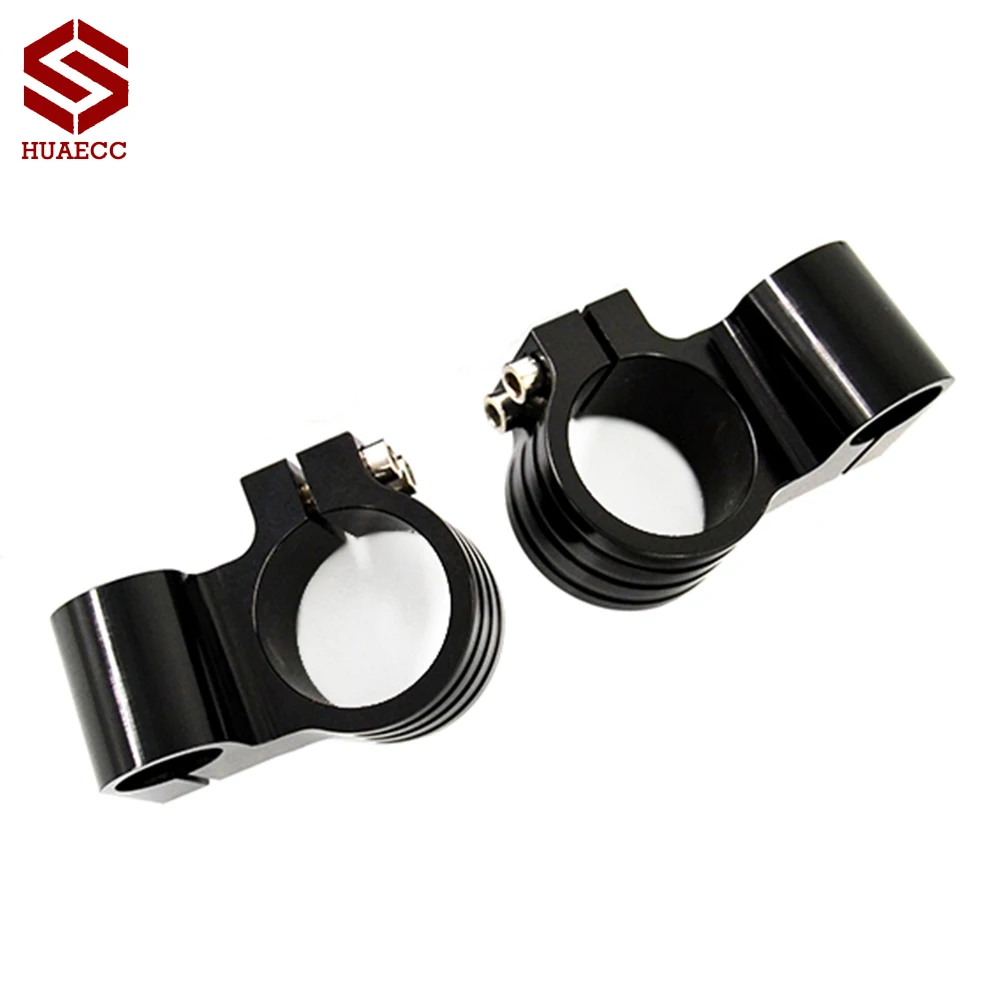 

7/8" CNC Motorcycle 1" Rised Handlebar Handle Bar Clip On Heads Clamps 33 35 37 41 43 45 46 48 50 51 52 53 54 mm Fork Clamp