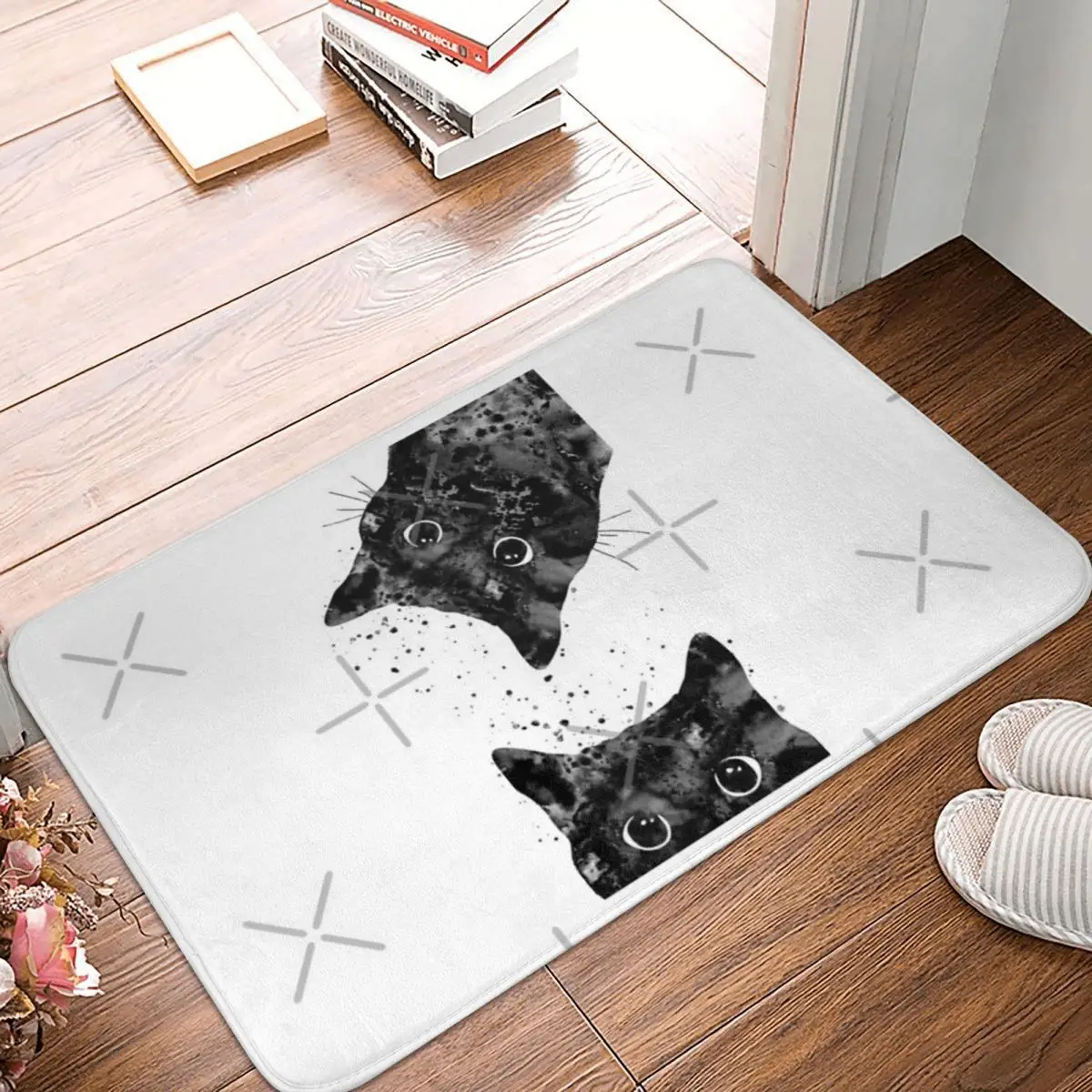 

Peeking Cat 60x40cm Carpet Polyester Floor Mats Popular Bathroom Gifts