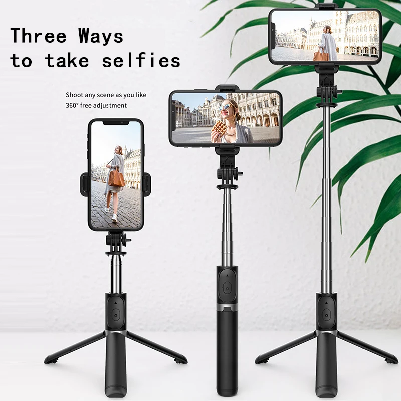 

Portable Wireless Bluetooth-compatible Selfie Stick Foldable Mini Tripod with Fill Light Shutter Remote Control for Smartphone