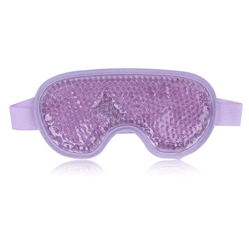 Фото Охлаждающая гелевая маска для глаз, многоразовая маска для сна Eyemask с плюшевой подложкой для снятия головной боли, отечности, мигрени, стрес... №5