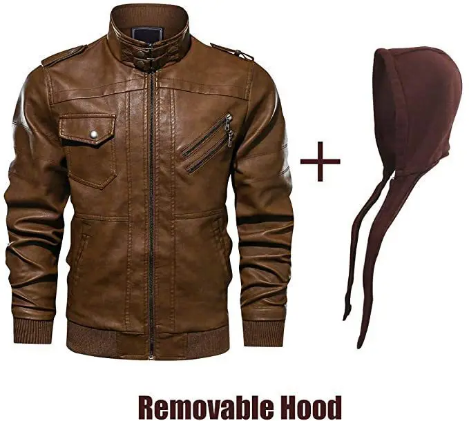 Новая осенне-зимняя кожаная мужская куртка с логотипом Dodge Съемная мотоциклетная