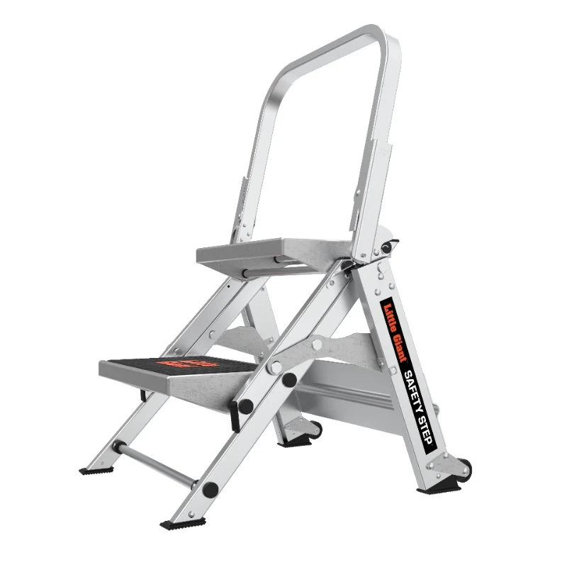 

Little Giant Ladder Systems Safety Step 2-Step Type 1A Aluminum Step Stool step ladder step stool