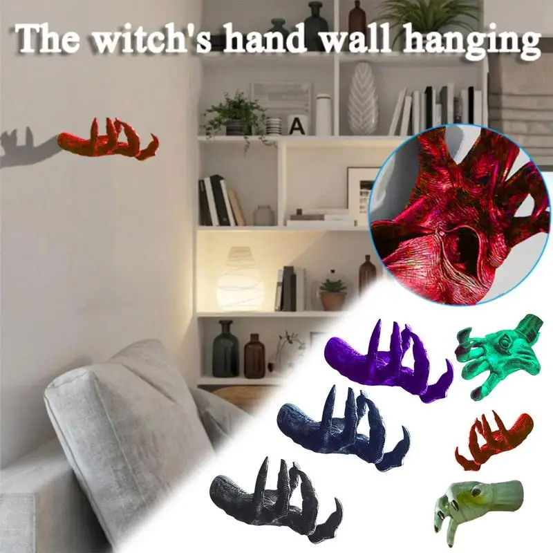 

Devil Claw Ornament | Creepy Halloween Devil Claw Figurine devil Eye | Wall Mount Resin Claw Ornament for Haunted House Bedroom