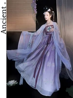 new chinese style traditional hanfu cosplay costume princess dresses improved fairy elegant girl retro spring and summer purple