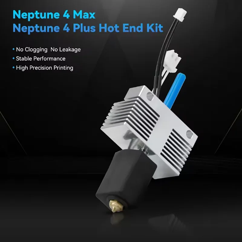 Фото Комплект хотэнда ELEGOO Neptune 4 Plus Max: латунный нагревательный блок 24В 80Вт с термистором, высокоскоростная экструдерная головка, аксессуары для 3D-принтеров №2