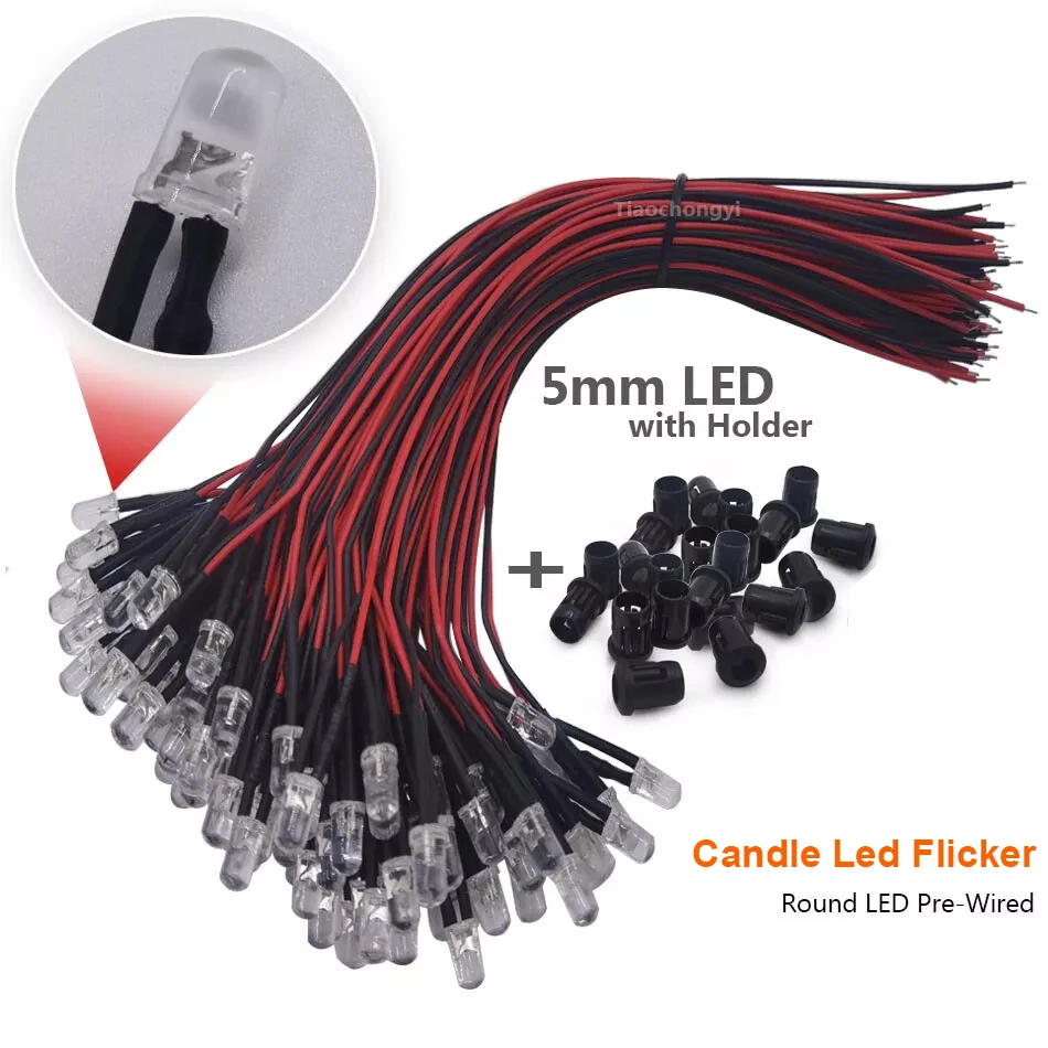 

TiaoChongYi светодиодная мерцающая свеча 5 мм