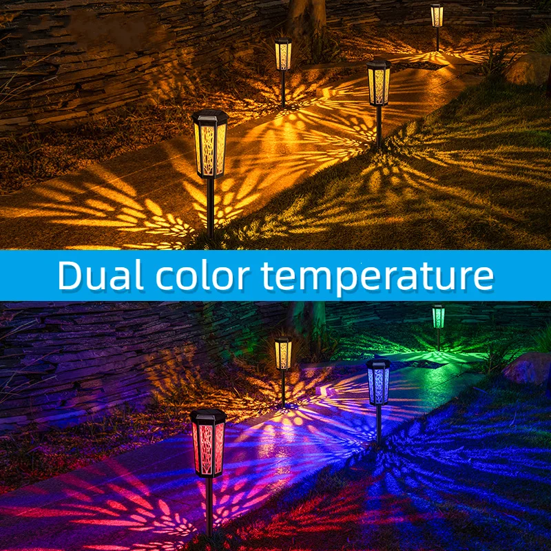 

Solar lawn lights outdoor light control sensor multi-color waterproof decorative yard doorway pathway garden