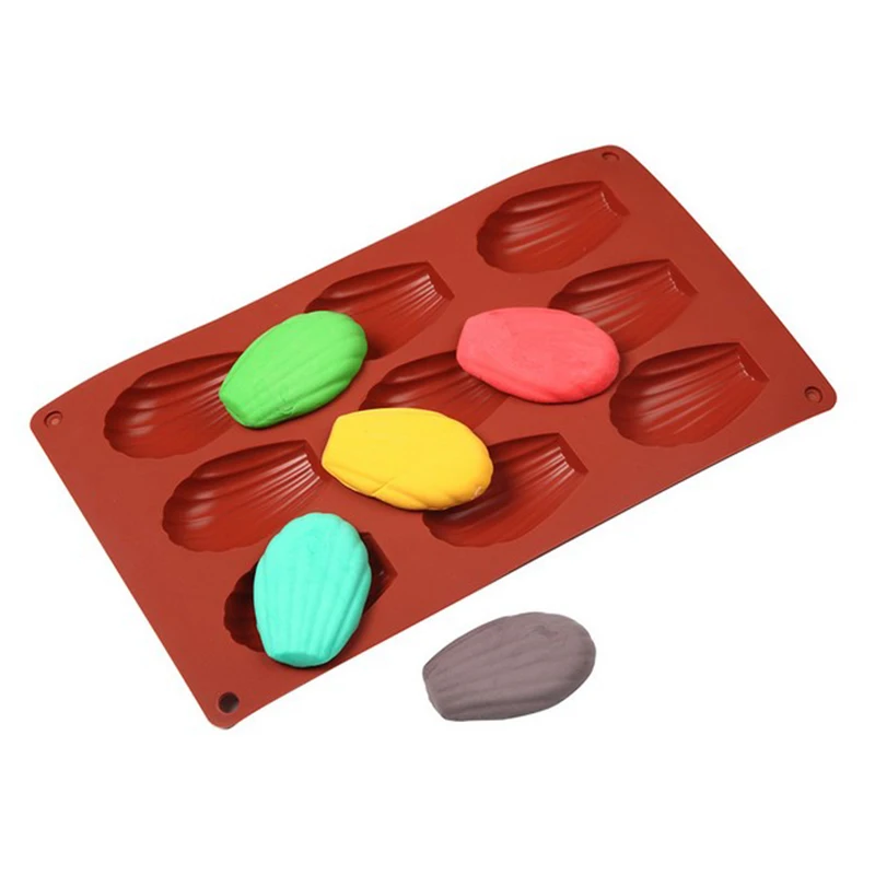 

9 Cavities Silicone Cake Mold Shell Biscuit Cake Handmade Soap Mold Tray Non Stick Silicone Bakeware Mould Kitchen Tools