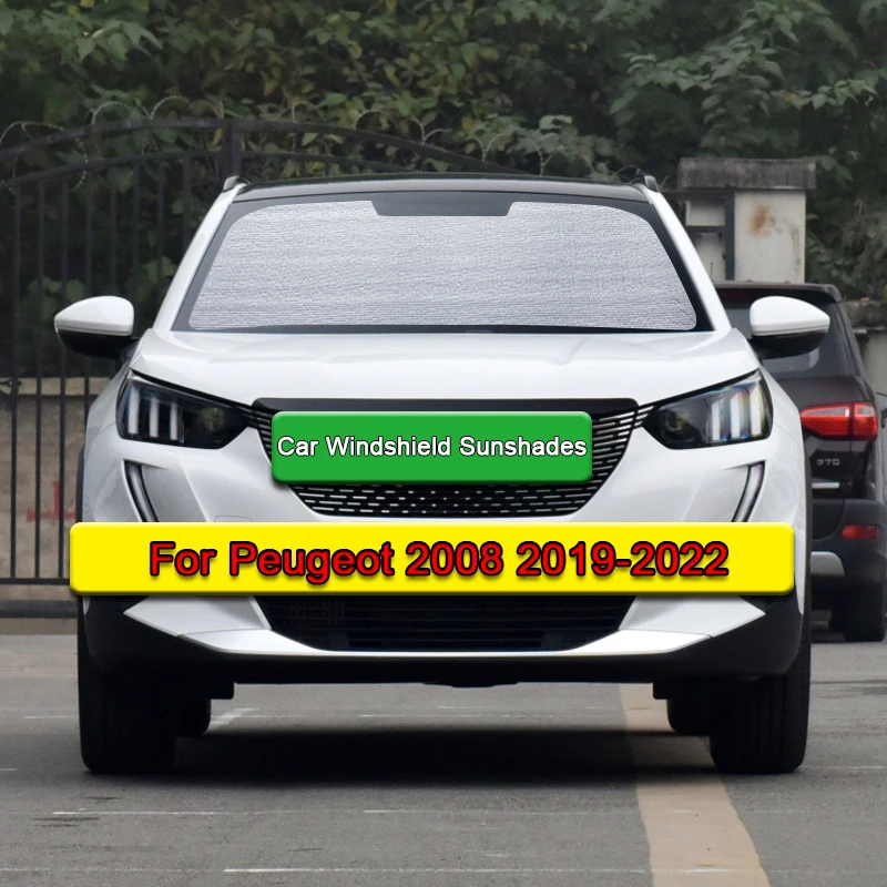 

Car Sunshade UV Protection Curtain Sun Shade Visor Front Windshield Cover Protect Privacy Accessories For Peugeot 2008 2019-2022
