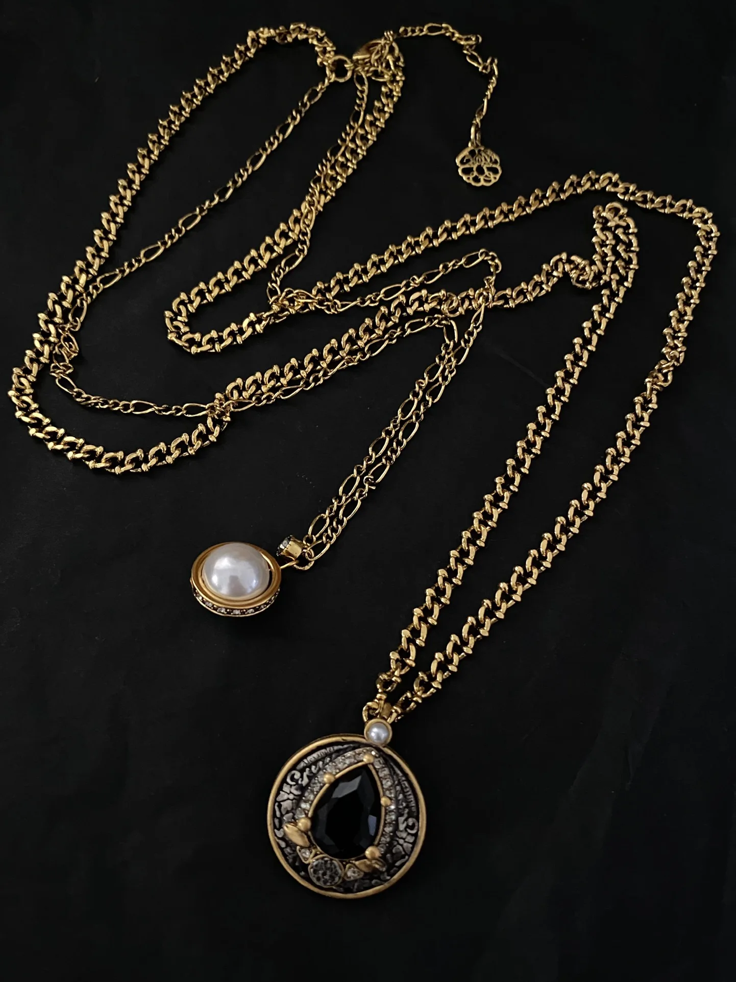 

Двухслойное ожерелье из натурального пресноводного жемчуга в стиле ретро