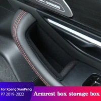 car armrest storage box for xpeng xiaopeng p7 2019 2022 central control tidy tool auto interior styling accessories red black
