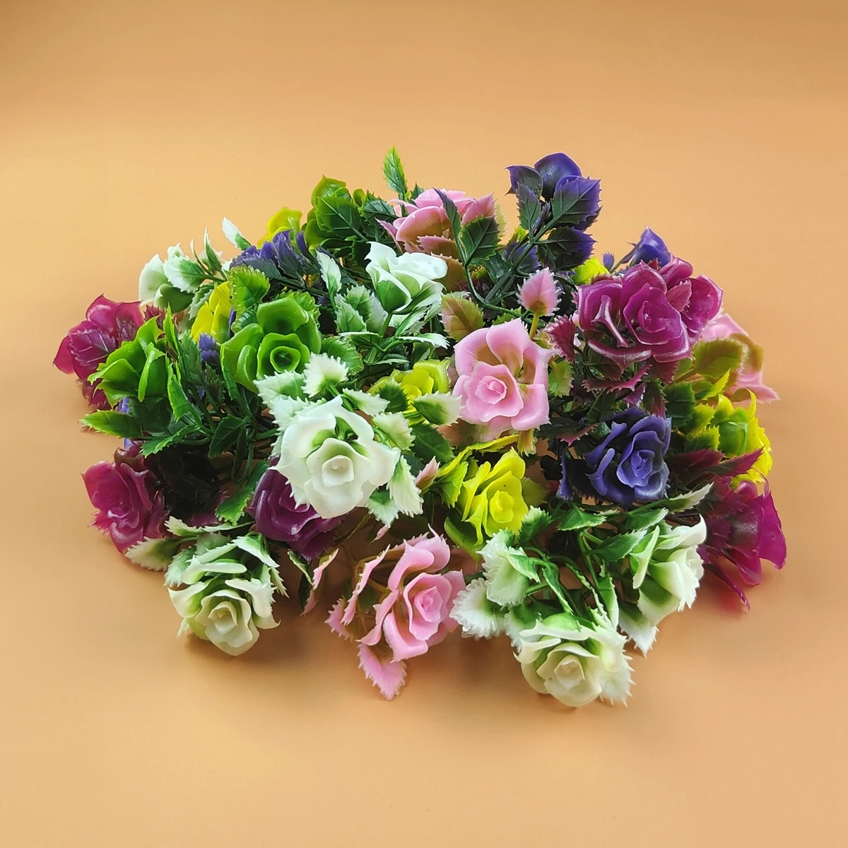 

20Pcs Multicolor Roses Vases For Home Decoration Accessories Fake Plant Wed Wedding Artificial Flowers Garden Farmhouse Decor