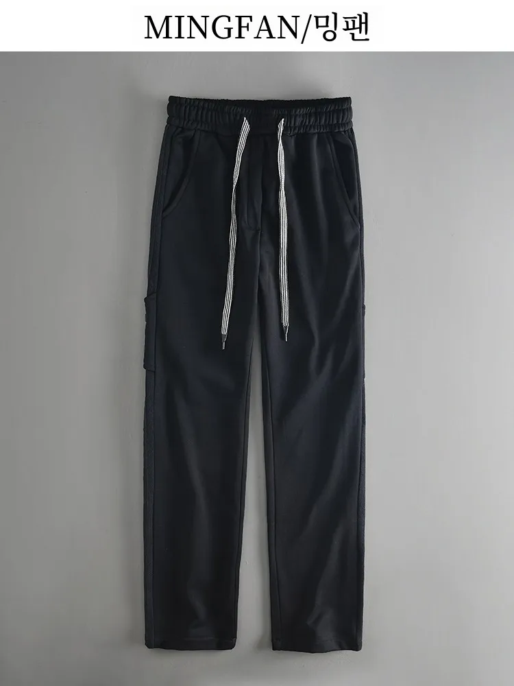 Новинка Осень-зима 2024 Мужская одежда брюки с бархатной подкладкой модные теплые