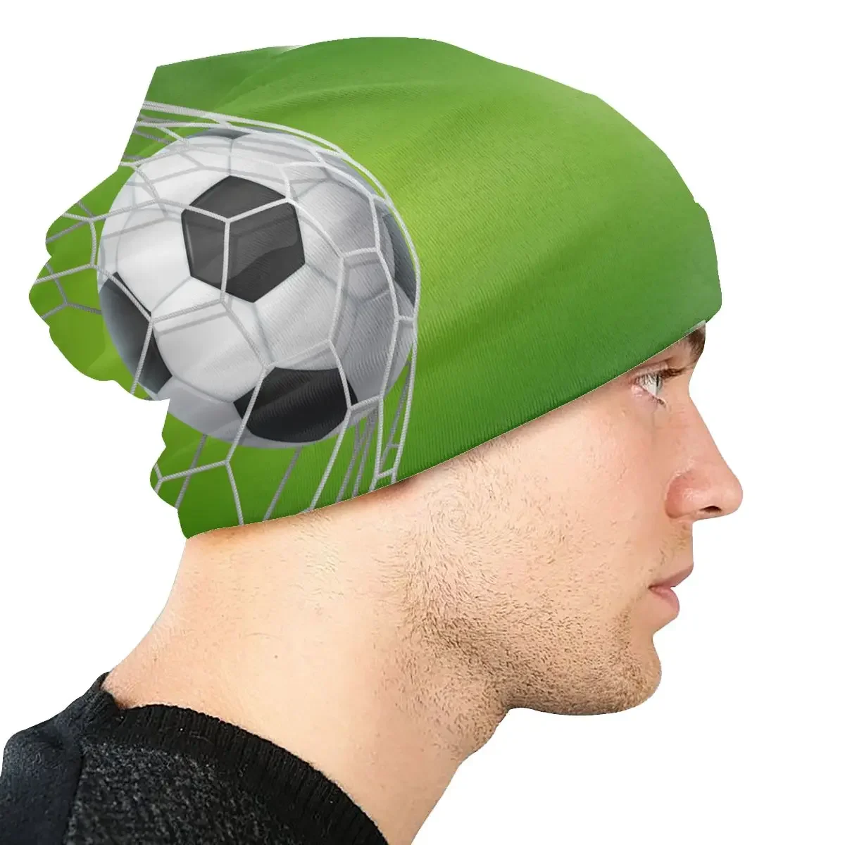 Футбол Капот Шапка Зеленые Мячи Спортивные Вязаные Шапки Хип-Хоп Открытый Skullies