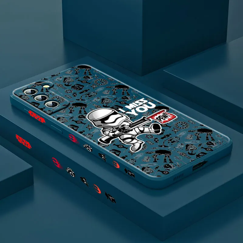 Звездные войны мультфильм робот для Samsung Galaxy S21 S20 S10 Note 20 10 Ultra Plus Pro FE Lite жидкий