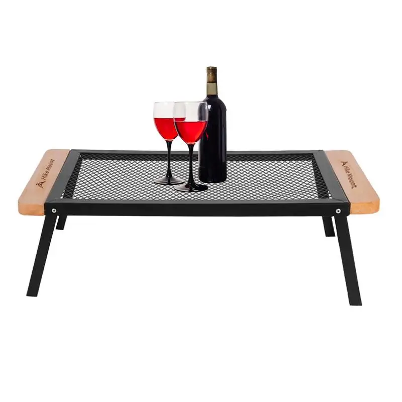 

Metal Mesh Folding Patio Table Outdoor Picnic Table With Mesh Desktop Portable Table For Picnic Garden Patio Dining BBQ Party