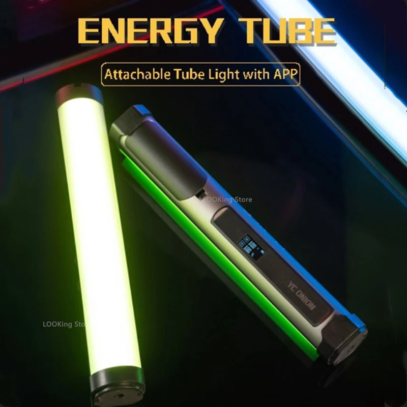 

YC Onion Energy Tube Handheld LED RGB Light Stick Photography Studio Light Soft Tube Light Photography Lighting App Control