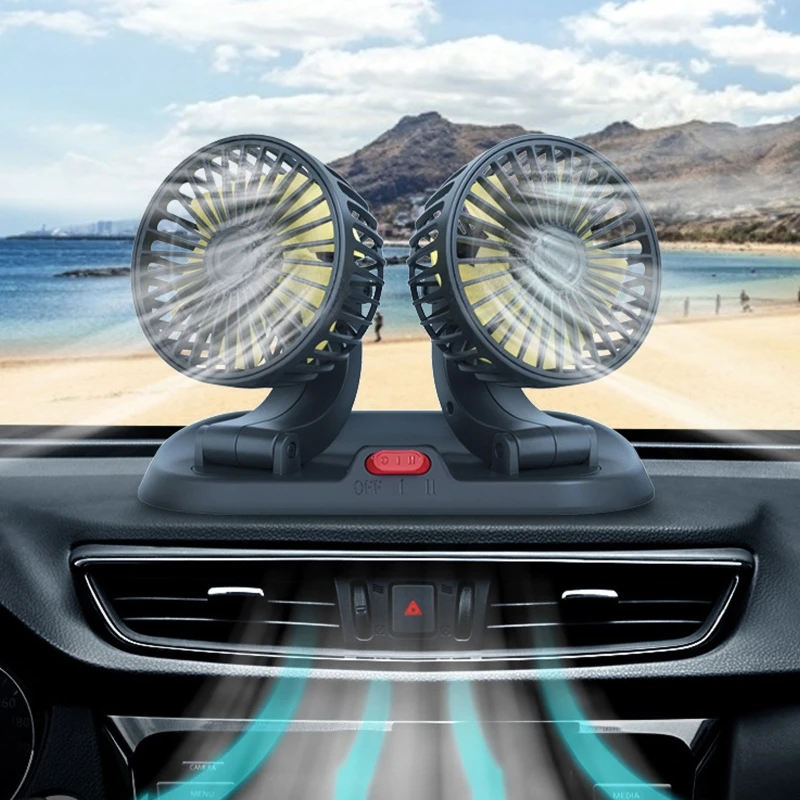 

Car Fan, Car Air Vent Clip Fan Rechargerable Battery Powered Fan Air Circulation Fan with High , 2 Speeds F19A