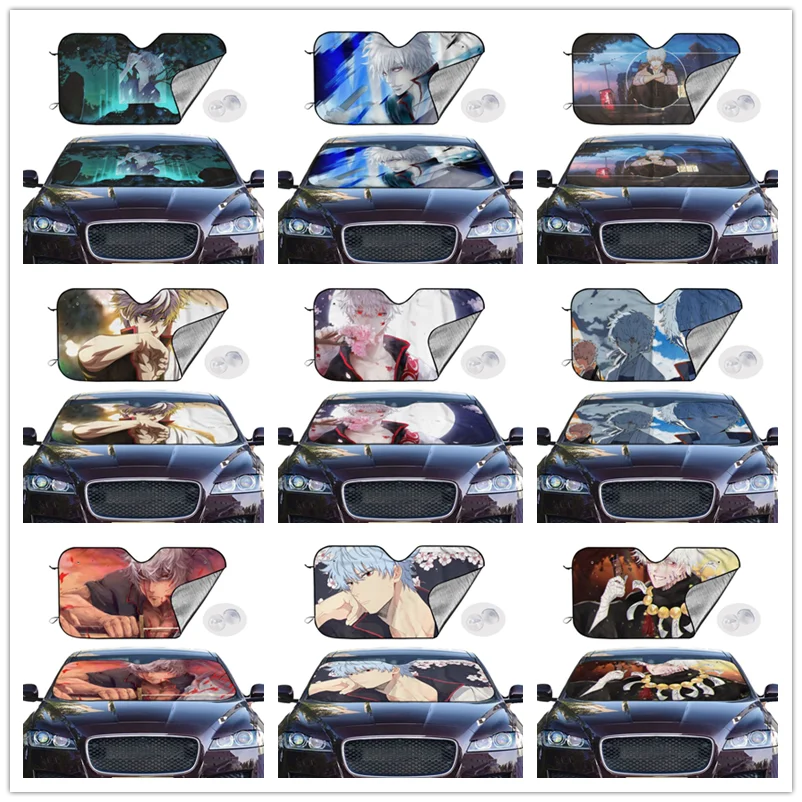 

Автомобильный солнцезащитный козырек Gintoki Sakata для любителей ветрового стекла аниме Gintama козырек для переднего стекла автомобиля 76x140 см автомобильный солнцезащитный козырек для стайлинга автомобиля