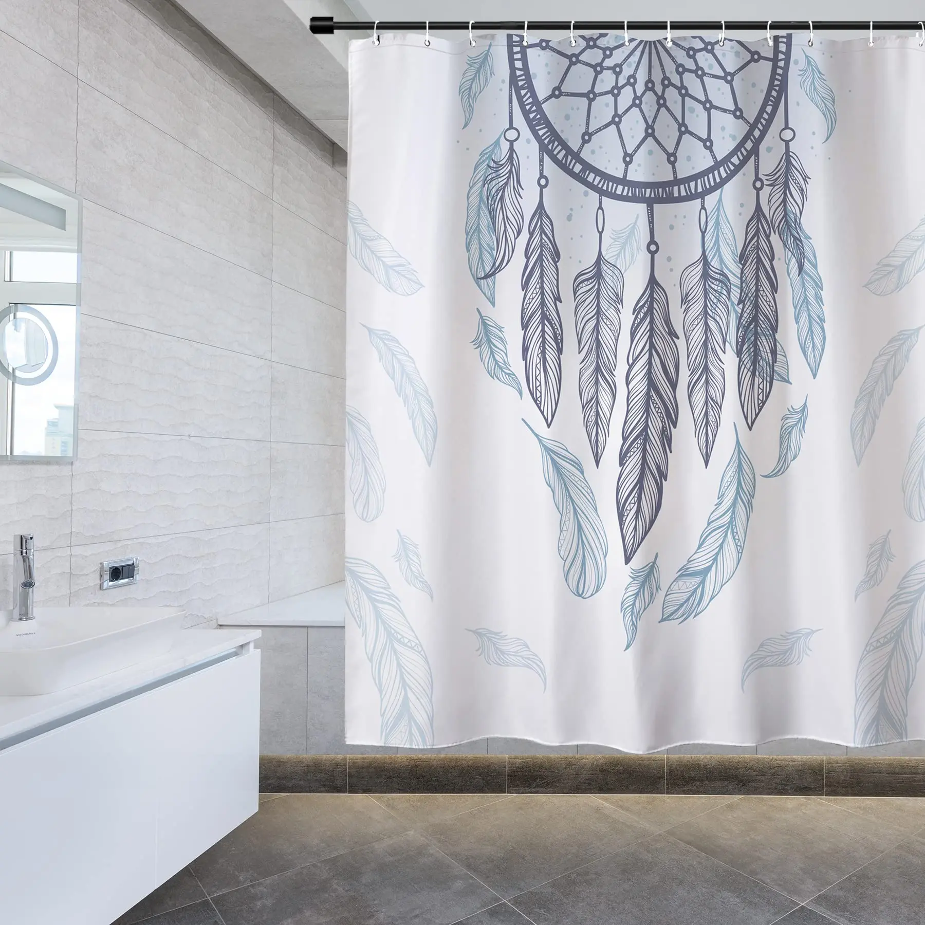 

Heart-Shaped Banana-Shaped Creative Pattern Tropical Desert plants Bathroom Cloth Curtains Set Home Decor