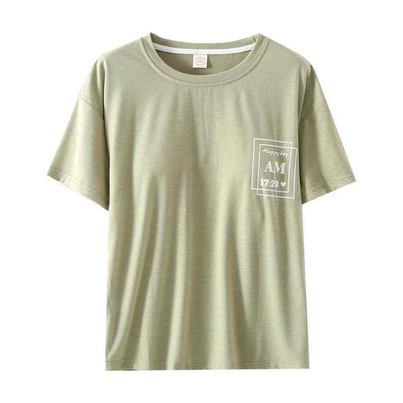 Пижама с нагрудными подушечками женский топ коротким рукавом лето 2024